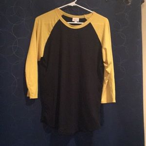 L LuLaRoe Randy Black & Yellow